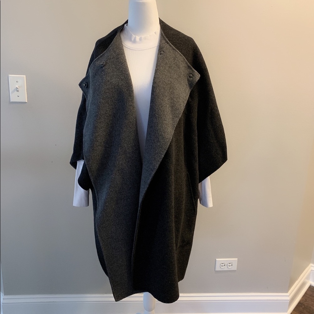 Vince double faced wool cape coat